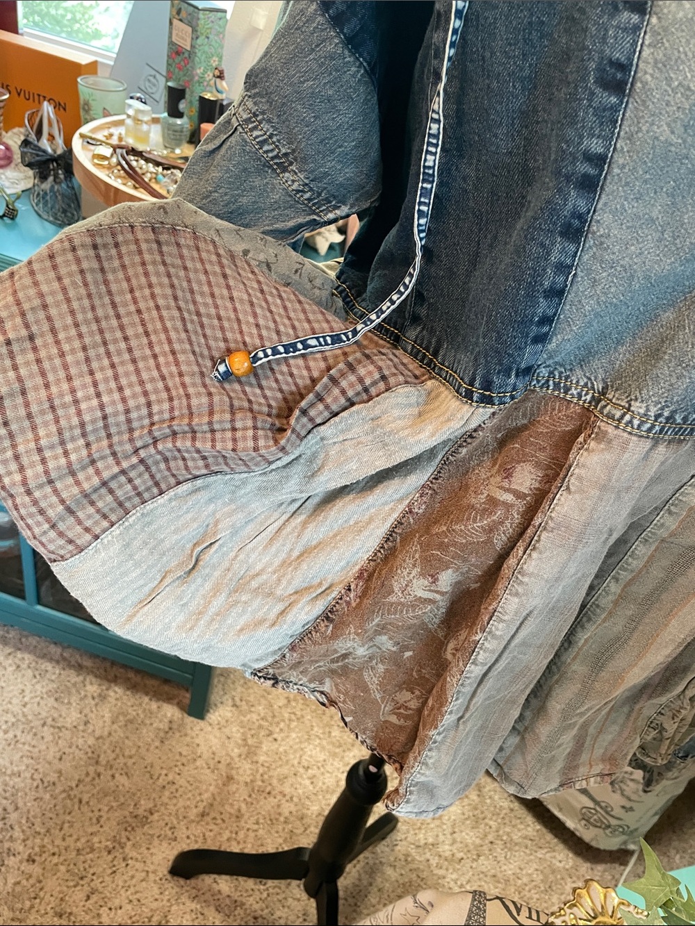 Boho Denim & Patchwork Hooded Jacket - Young Threads - Picture 15 of 16